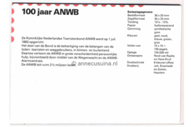 Nederland NVPH M10 (PZM10) Postfris Postzegelmapje 100 jaar A.N.W.B. 1983