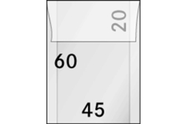 Lindner Pergamijn enveloppe 45 x 60 mm + 20 mm klep (Lindner 700) Per Stuk