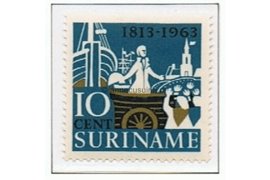 Suriname NVPH 404 Gestempeld 150 jaar onafhankelijkheid Nederland