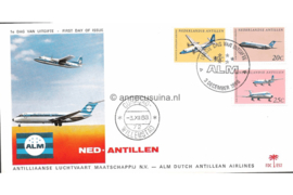 Nederlandse Antillen (Palmboom) NVPH E52 (E52P) Onbeschreven A.L.M. Dutch Antillian Airlines / Antilliaanse Luchtvaart Maatschappij 1968