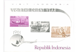 Indonesië Zonnebloem B1 Postfris Blok met zegels ter bevordering van het toerisme in Indonesië met afbeeldingen van de zegels uit de serie nrs. 290-299 1961