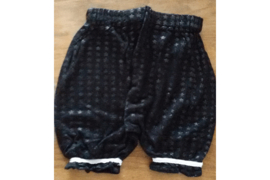 Broek met sterretjes zwart met witte bies