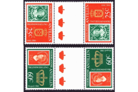 Nederlandse Antillen NVPH 654b-655b Postfris FOTOLEVERING Keerdrukken MET 3 GROTE KRONEN Troonswisseling 1980