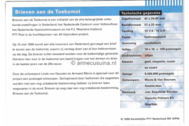 Nederland NVPH M186 (PZM186) Postfris Postzegelmapje Brieven aan de toekomst 1998