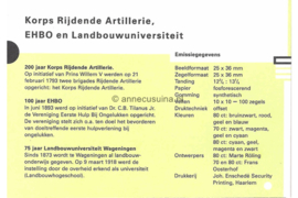 Nederland NVPH M105 (PZM105) Postfris Postzegelmapje Jubileumzegels, Artillerie, EHBO en Landbouwuniversiteit Wageningen 1993