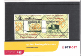 Nederland NVPH M235 (PZM235) Postfris Postzegelmapje Blok 150 jaar postzegels in 2002 2000