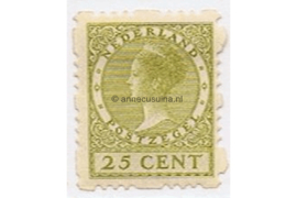 Nederland NVPH R51 Ongebruikt (25 cent) Vierzijdige roltanding Koningin Wilhelmina (type Veth) 1928