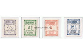 Suriname NVPH 65-68 Postfris Hulpuitgifte 1912