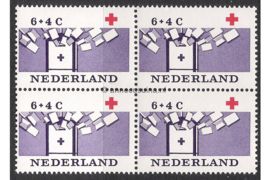 Nederland NVPH 796 Postfris (6 + 4 cent) (Blokje van vier) 100 jaar Rode Kruis 1963