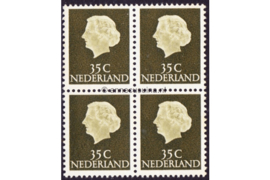 Nederland NVPH 625 Postfris (35 cent) (Blokje van vier) Koningin Juliana En Profil Lage waarden 1953-1967