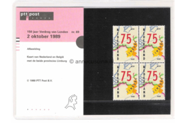 Nederland NVPH M69 (PZM69) Postfris Postzegelmapje 150 jaar Verdrag van Londen 1989