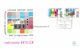 Nederlandse Antillen (Postdienst) NVPH E127 (E127PO) Onbeschreven 1e Dag-enveloppe 30 jaar Stichting Cultureel Centrum Aruba 1979