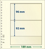 Hagelnieuw & Afgeprijsd! Lindner T-Blanco blad met 2 stroken (Lindner 802201P) (per 10 stuks)