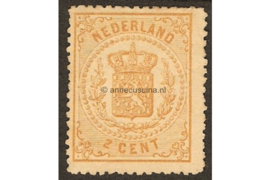 Nederland NVPH 17  Ongebruikt ZONDER GOM FOTOLEVERING (2 cent) 4e emissie Wapenzegels 1869-1871