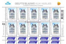 Nederland NVPH V2899 Postfris Velletje Persoonlijke Postzegels Delftsblauwe KLM-huisjes; Wereld 1 2012