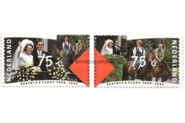 Nederland NVPH 1466-1467 Postfris 25-jarig Huwelijksfeest 1991