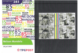 Nederland NVPH M283 (PZM283) Postfris Postzegelmapje Nelson Mandela 85 jaar 2003