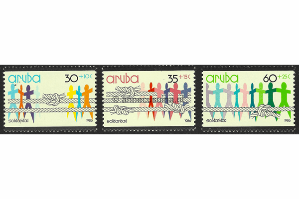 Aruba NVPH 13-15 Postfris Solidariteit 1986