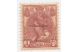 Nederland NVPH 58 Postfris (4 cent) Koningin Wilhelmina (bontkraag) 1899-1921