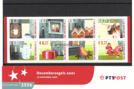 Nederland NVPH M255a+b (PZM255a+b) Postfris Postzegelmapje Decemberzegels in dubbele waarde 2001