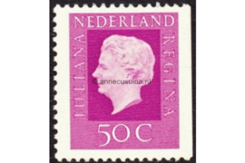 Nederland NVPH 945K Gestempeld Rechterzijde ongetand (50 cent) Koningin Juliana ('Regina') 1975