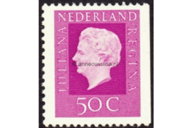 Nederland NVPH 945K Postfris Rechterzijde ongetand (50 cent) Koningin Juliana ('Regina') 1975