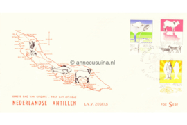 Nederlandse Antillen (SE-serie) NVPH E97 (E97S) Onbeschreven 1e Dag-enveloppe Landbouw, veeteelt en visserij 1976