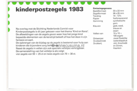 Nederland NVPH M16 (PZM16) Postfris Postzegelmapje Kinderzegels 1983
