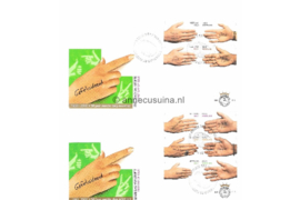 Nederland NVPH E414 Onbeschreven 1e Dag-enveloppe Felicitatiezegels op 2 enveloppen 2000