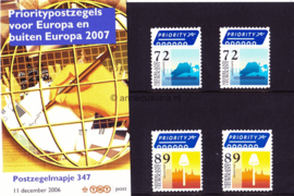 Nederland NVPH M347 (PZM347) Postfris Postzegelmapje Nederlandse producten, Prioritypostzegels voor Europa en buiten Europa 2007