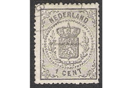 NVPH 14  Gestempeld FOTOLEVERING (1 cent) 4e emissie Wapenzegels 1869-1871