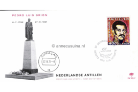 Nederlandse Antillen (Lion/Palmboom) NVPH E67 (E67L+P) Onbeschreven 150e sterfdag Pedro Louis Brion, vrijheidsstrijder 1971