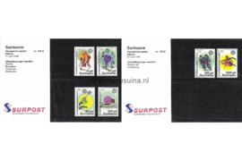 Republiek Suriname Zonnebloem Presentatiemapje PTT nr 108A en 108B Postfris Postzegelmapje Olympische Centennial Zomerspelen in Atlanta met afbeeldingen van diverse sporten 1996