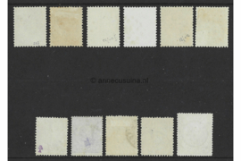 Nederland NVPH 19-29  Gestempeld FOTOLEVERING Koning Willem III 1872-1888