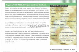 Nederland NVPH M191 (PZM191) Postfris Postzegelmapje 500 jaar Fryslan 1998