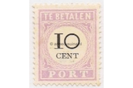 NVPH P11 Ongebruikt (10 cent) Cijfer en waarde in zwart 1892-1896