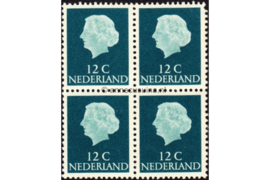 Nederland NVPH 618 Postfris (12 cent) (Blokje van vier) Koningin Juliana En Profil Lage waarden 1953-1967