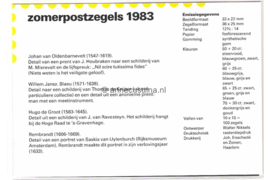 Nederland NVPH M11 (PZM11) Postfris Postzegelmapje Zomerzegels 1983