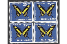 Suriname NVPH LP49 Postfris (25 ct) (Blokje van vier) Vlinders 1972