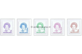 Nederland NVPH 1491b-1501b Postfris Zelfklevende zegels, Koningin Beatrix (Inversie), Nieuwe uitvoering van de zegels 1981-1990 1991-2001
