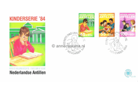 Nederlandse Antillen (Postdienst) NVPH E171 (E171PO) Onbeschreven 1e Dag-enveloppe Kinderzegels 1984