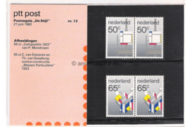 Nederland NVPH M13 (PZM13) Postfris Postzegelmapje Beweging De Stijl (1917-1931) 1983