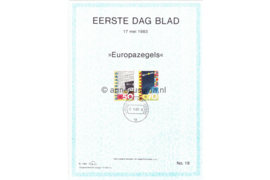 Nederland Huisman EDB18 (NVPH 1285-1286) Eerstedagblad Europa-zegels, Communicatie 1983