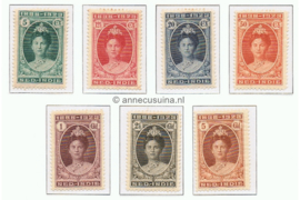 Nederlands Indië NVPH 160-166 Ongebruikt 25 jarig regeringsjubileum Koningin Wilhelmina 1923