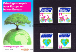 Nederland NVPH M388 (PZM388) Postfris Postzegelmapje Europa en buiten Europa priority 2009