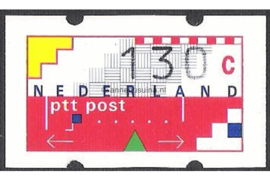 SPECIALITEIT! Nederland NVPH AU13 Postfris MET RUGNUMMER 1075 (130 cent) Automaatstroken, Voordrukzegel voor Klüssendorf-automaat 1996