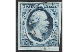 Nederland NVPH 1  Gestempeld FOTOLEVERING (5 cent) 1e emissie Koning Willem III 1851