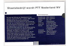 Nederland NVPH M62 (PZM62) Postfris Postzegelmapje Verzelfstandiging P.T.T. 1989
