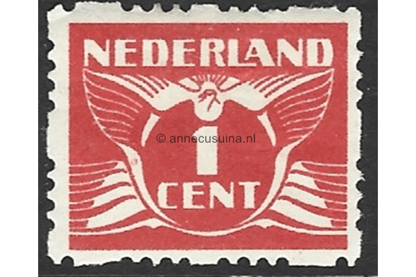 Nederland NVPH R34 Ongebruikt (1 cent) Vierzijdige roltanding Vliegende duif 1928
