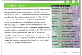 Nederland NVPH M163 (PZM163) Postfris Postzegelmapje Honderd voor uw zaken 1997